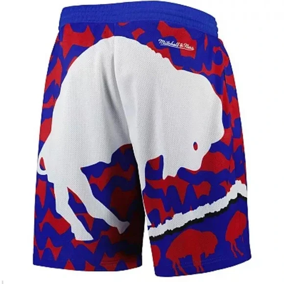 Men’s Buffalo Bills Mitchell & Ness Jumbotron 2.0 Sublimated Shorts - Royal XL - Picture 3 of 3